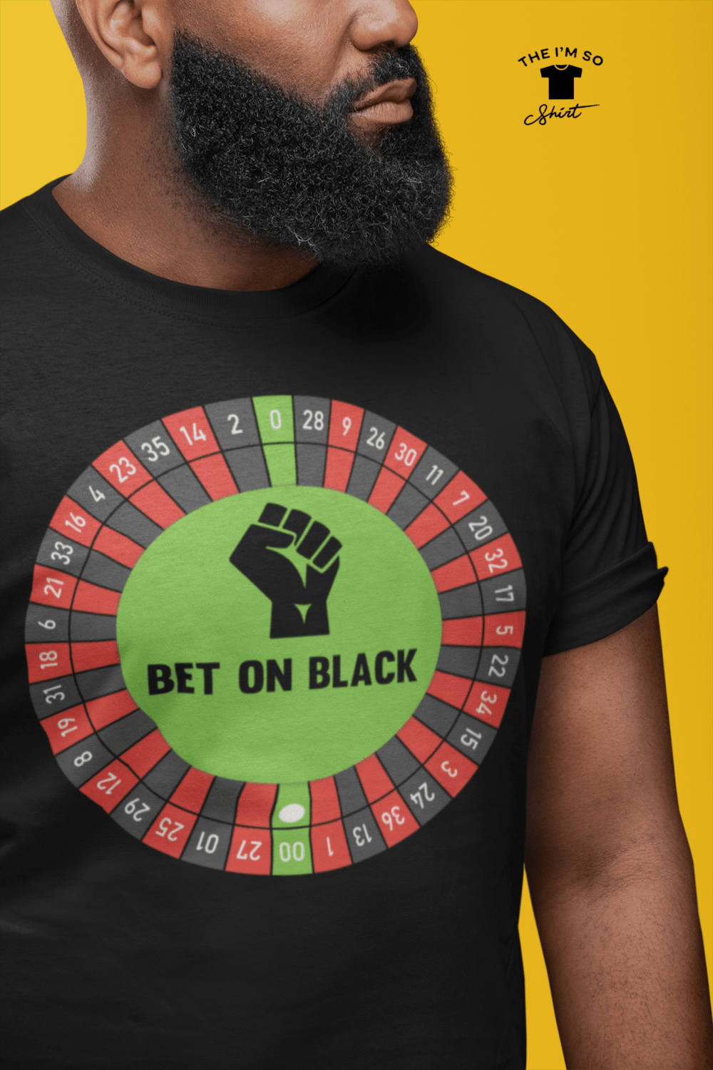 Bet On Black Black Shortsleeve Close up Bearded Man